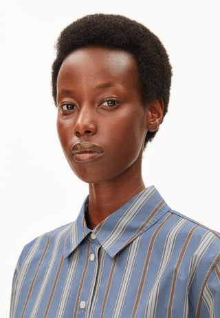 Stripe Loose Shirt - Claystone/Sandstone