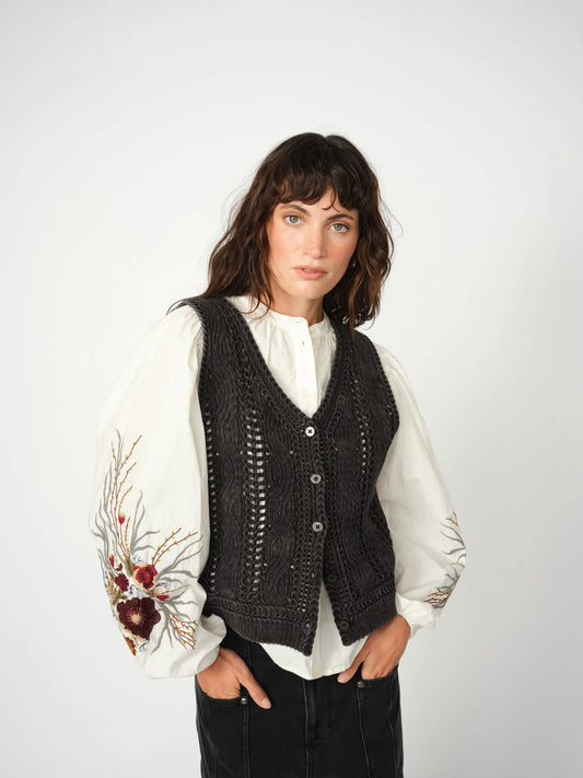 MMAlbanju Knit Lace Vest