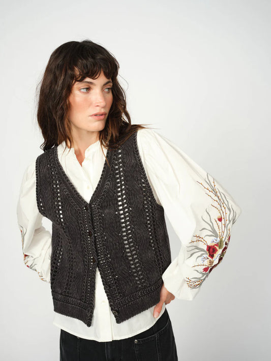 MMAlbanju Knit Lace Vest