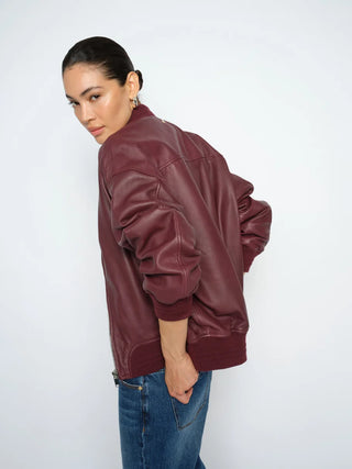 MMRuby Leather Bomber Jacket