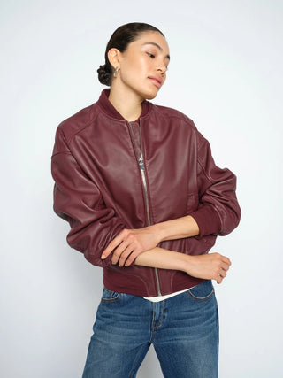 MMRuby Leather Bomber Jacket