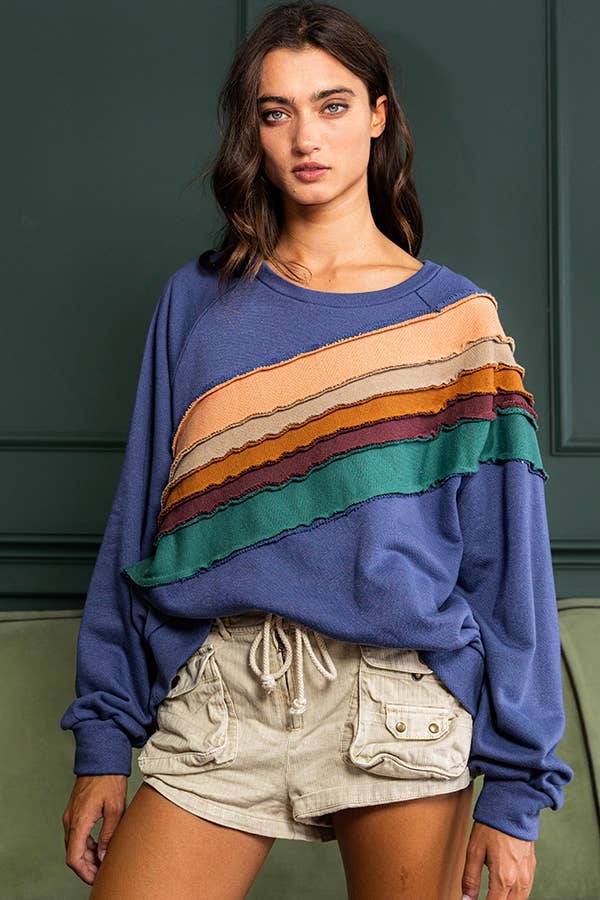 Contrast Stripe Detail Sweatshirt