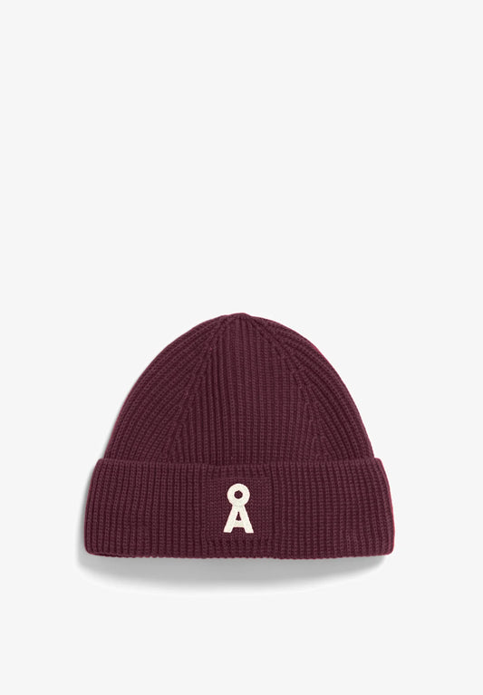 ICONIC A NILDAAO COTTON BEANIE-Dark Cranberry