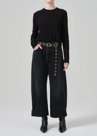 Ayla Baggy Cuffed Crop in Voila
