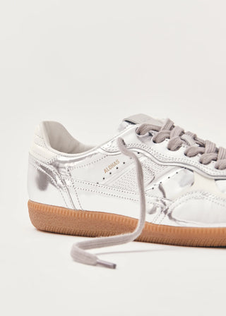 TB.490 RIFE SHIMMER SILVER CREAM LEATHER SNEAKERS