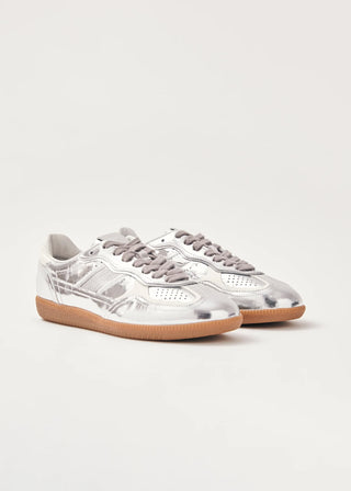 TB.490 RIFE SHIMMER SILVER CREAM LEATHER SNEAKERS