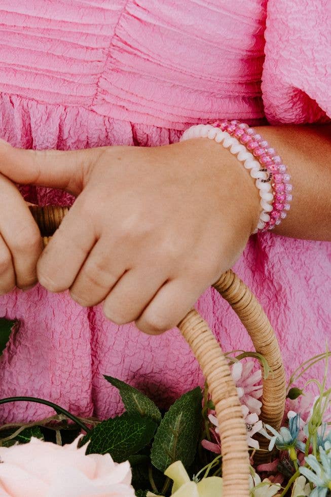 Think Pink - Small spiral hair ties, 3 pack