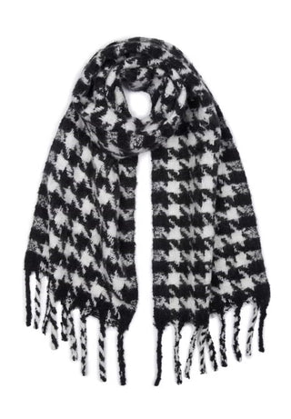 Houndstooth SuperSoft Scarf in Black/White