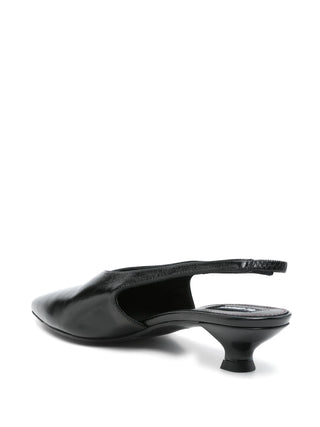 EROS BLACK LEATHER PUMPS