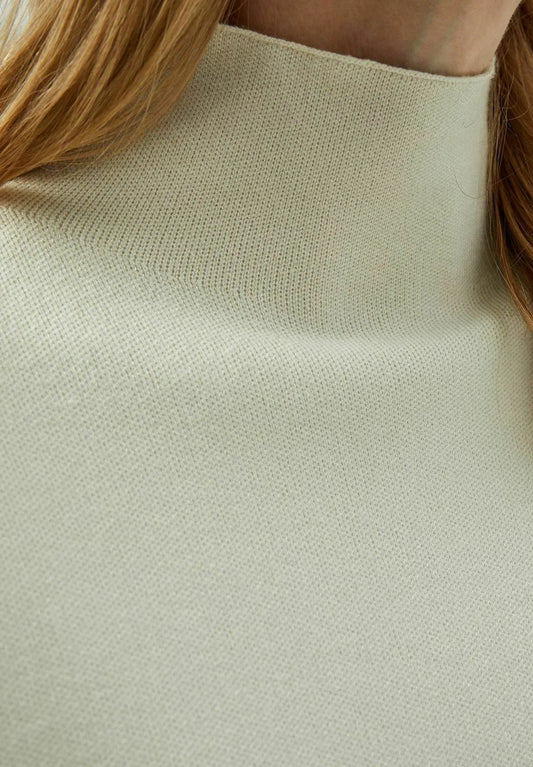 MSLupi High Neck Knit Pullover Light Birch