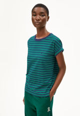 IDAARA STRIPES Organic Cottton- Emerald Green