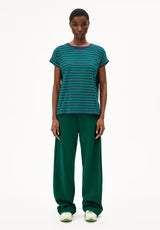 IDAARA STRIPES Organic Cottton- Emerald Green