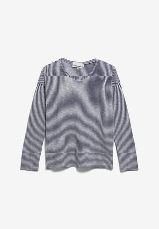 Xianaa Lovely Stripes Shirt in Oatmilk/Blue Noon