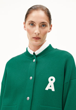 Iconic A Aalison Jackets in Emerald Green/ Oatmilk
