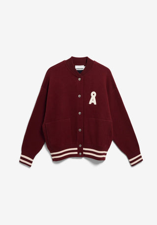 Iconic A Bomber Jacket in Velvet Red- Tinted Navy