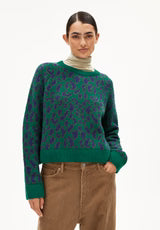 DILIRIAA LEOPAA SWEATER MADE OF RECYCLED ORGANIC WOOL MIX