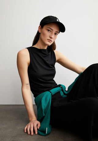 LAMINIAA TOP MADE OF TENCEL™ LYOCELL MIX- Black