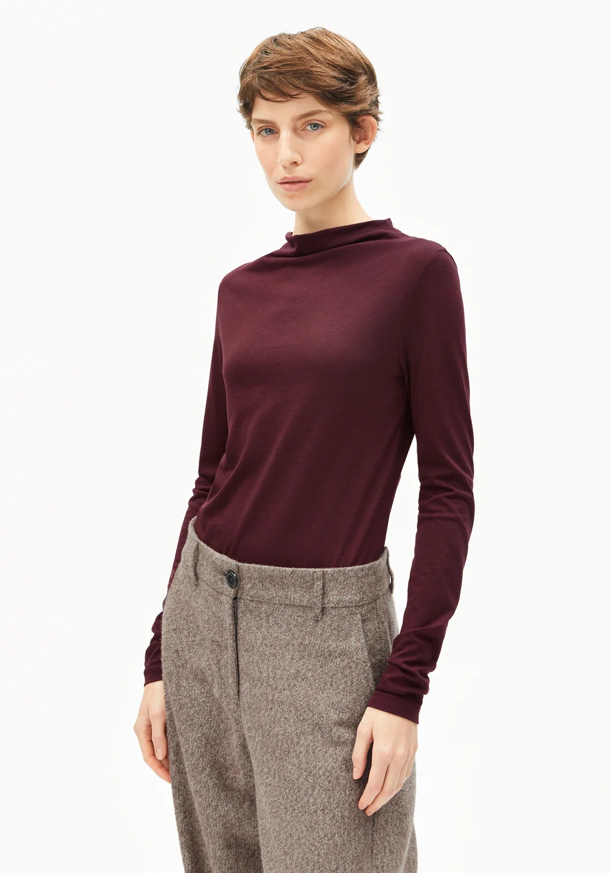 Calunaa Shirt in Dark Cranberry