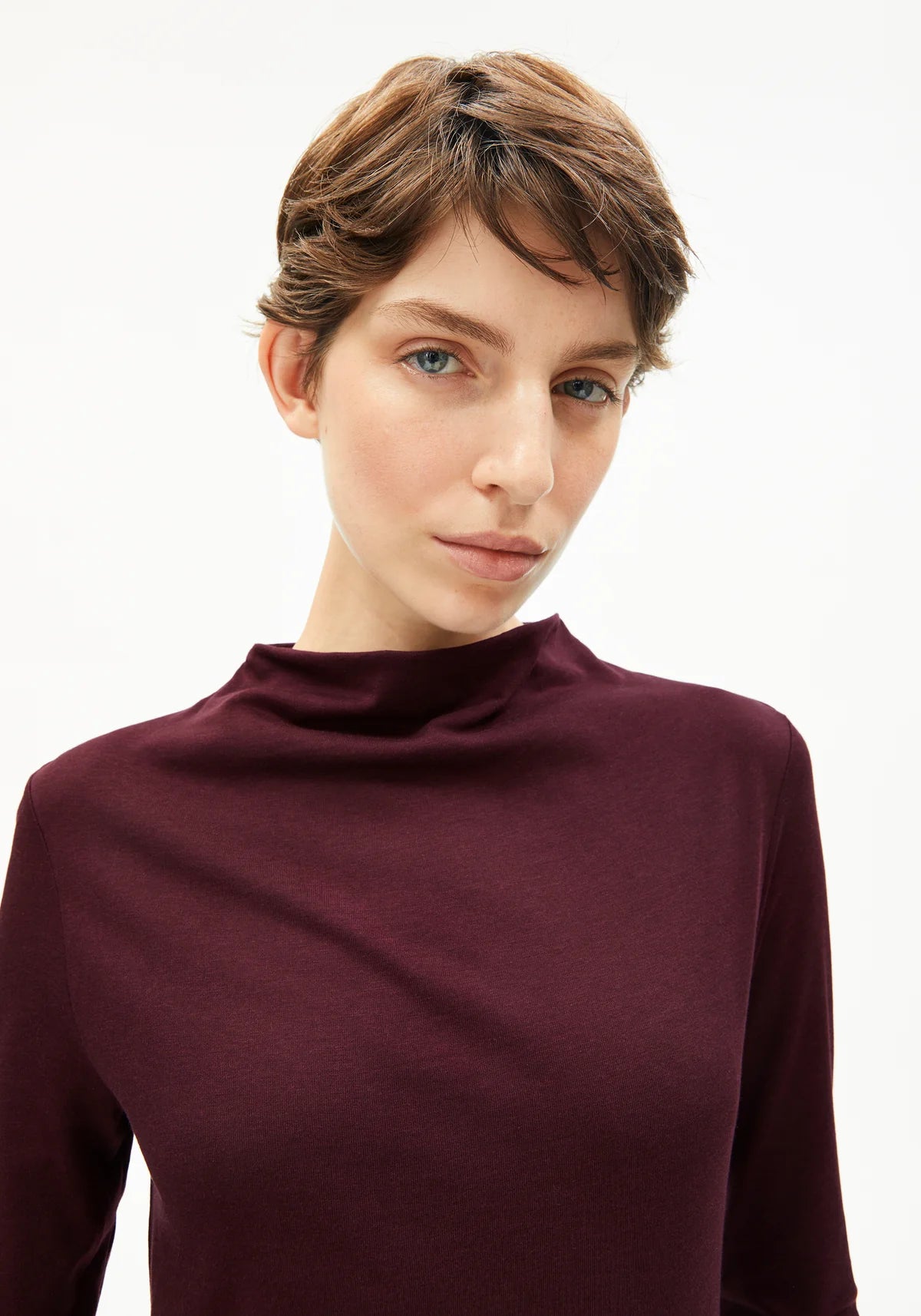 Calunaa Shirt in Dark Cranberry