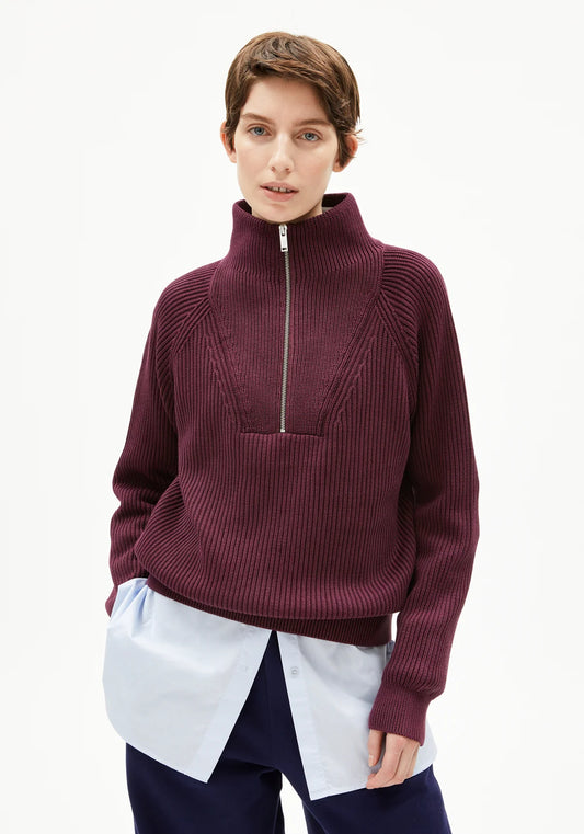 Ronyiaas GMT Dye Knit in Dark Cranberry