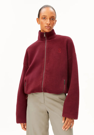 Cotton Fleece Jacket - Velvet Red