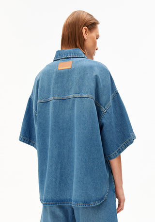 S SLV DENIM OVERSIZED SHIRT
