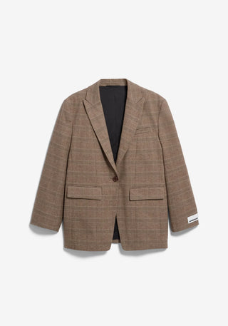 Check Oversized Blazer