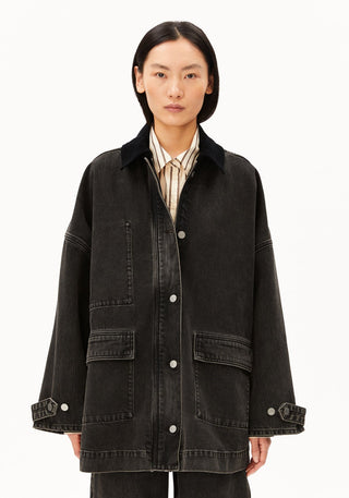 Cord Collar Denim Jacket