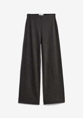 Basic Jersey Wide Leg Pant - Steel Melange