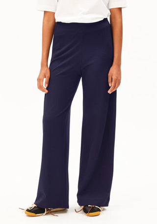 Basic Jersey Wide Leg Pant - Tinted Navy