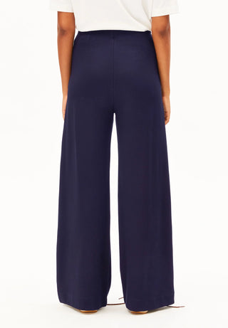 Basic Jersey Wide Leg Pant - Tinted Navy