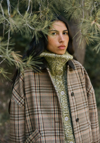 Check Wool Barn Jacket