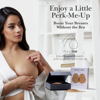 Nippies Skin Adhesive Nipple Covers with Lifting Tab: Caramel / Size 2