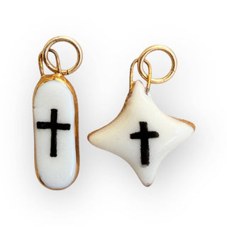 Cross Charm: 4-Point Star