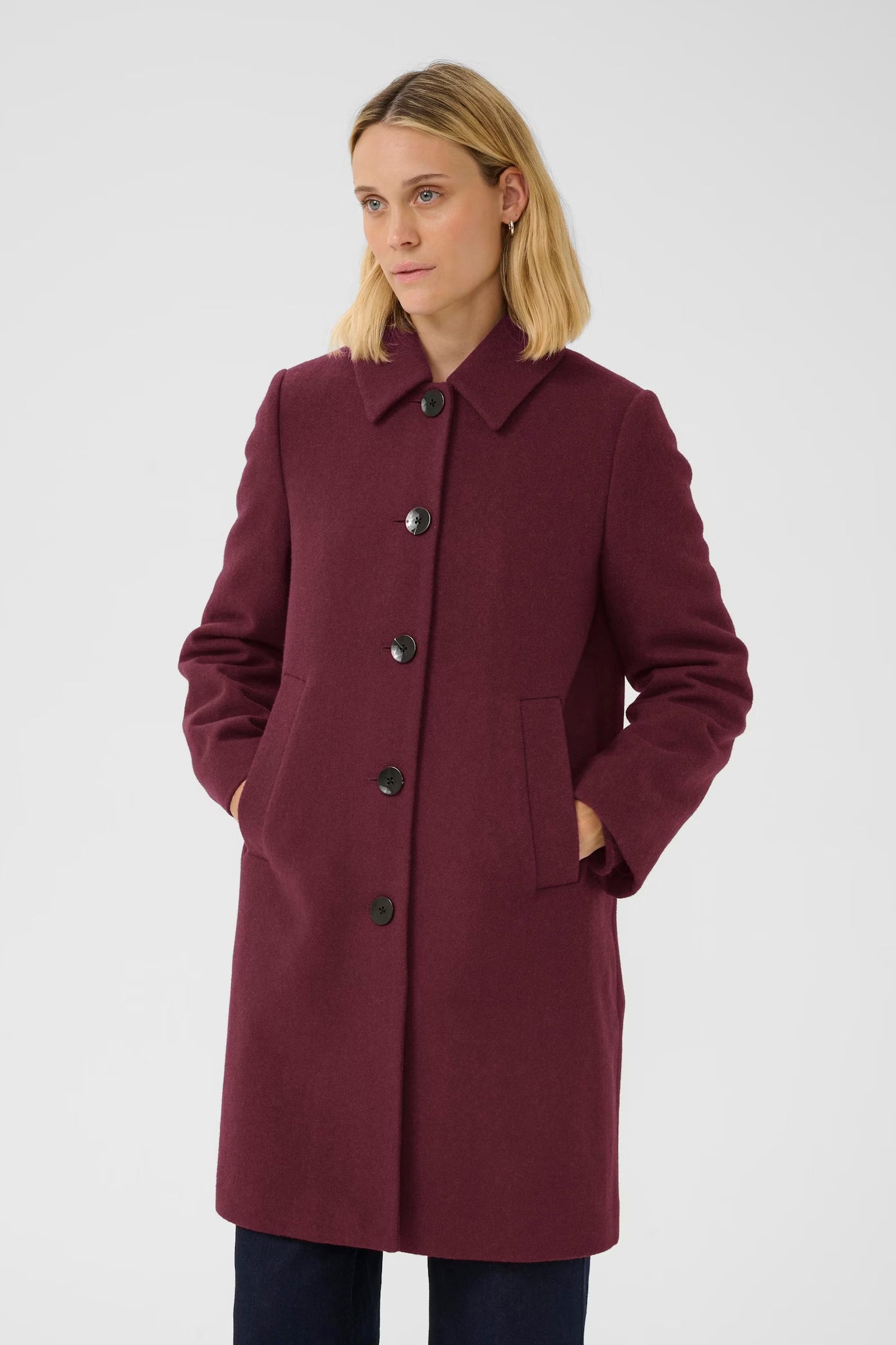 Kamillas Coat in Tawny Port Melange