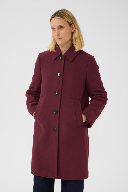 Kamillas Coat in Tawny Port Melange