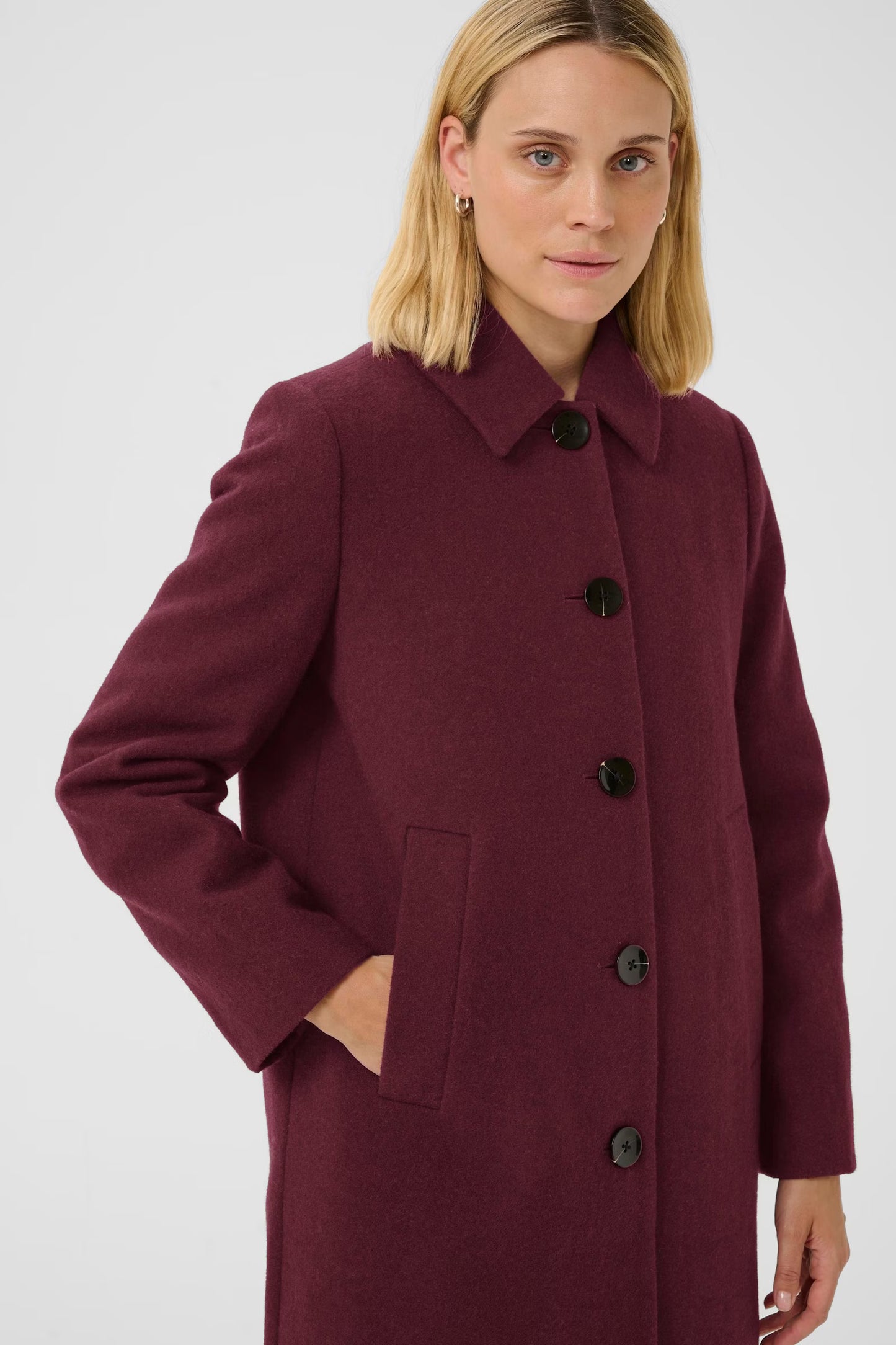 Kamillas Coat in Tawny Port Melange