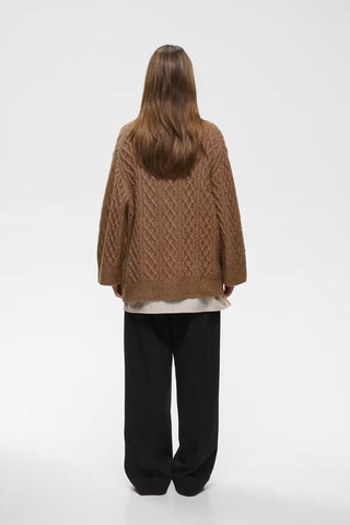 TaieIW Cardigan in Tobacco Brown