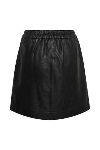 WookIW Leather Skirt in Black