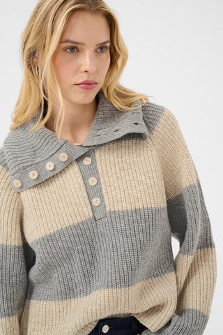 SimraPW Pullover in French Oak/Grey Melange