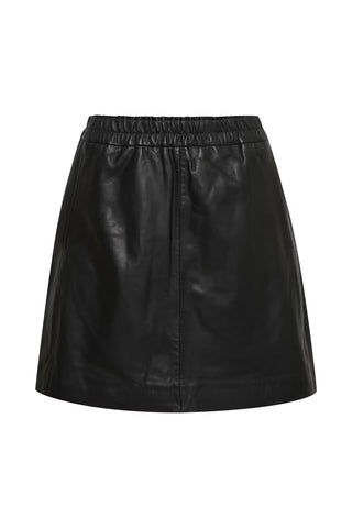 WookIW Leather Skirt in Black