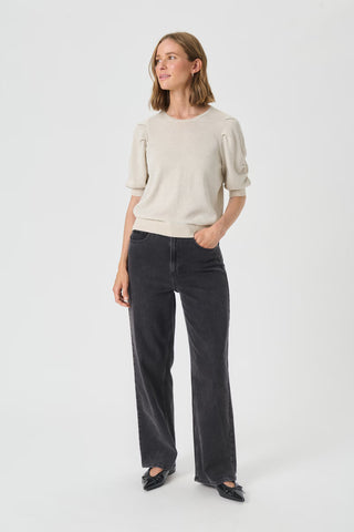 VaraiaPW Top in Whitecap Gray with Lurex