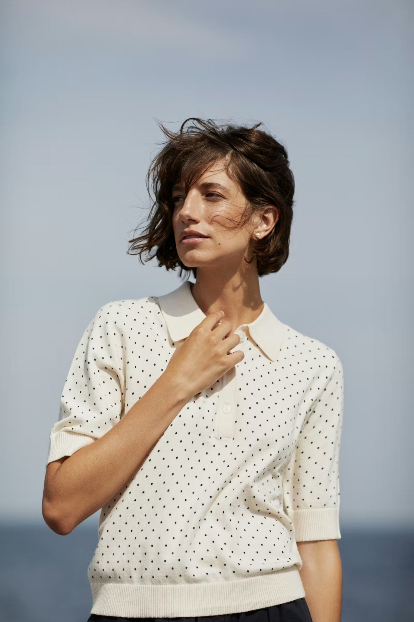 AnettiPW Pullover - Dark Navy Dot