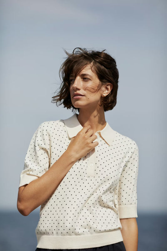 AnettiPW Pullover - Dark Navy Dot