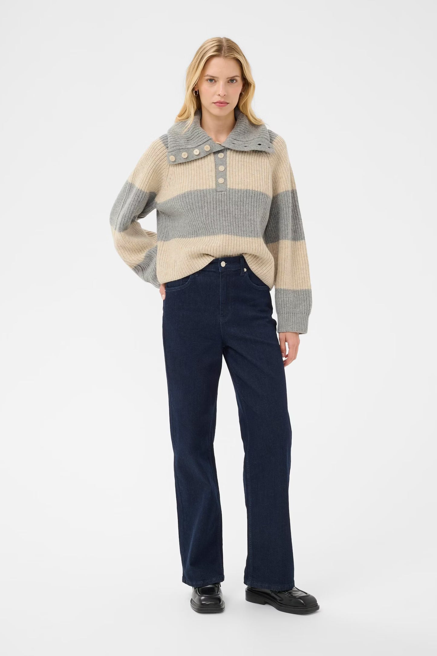 SimraPW Pullover in French Oak/Grey Melange