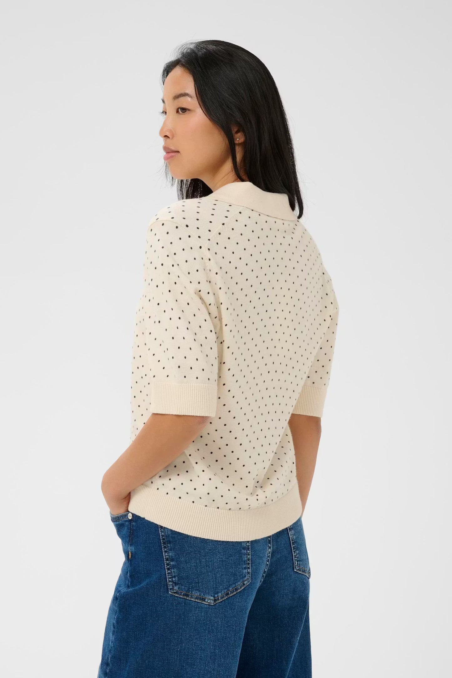 AnettiPW Pullover - Dark Navy Dot