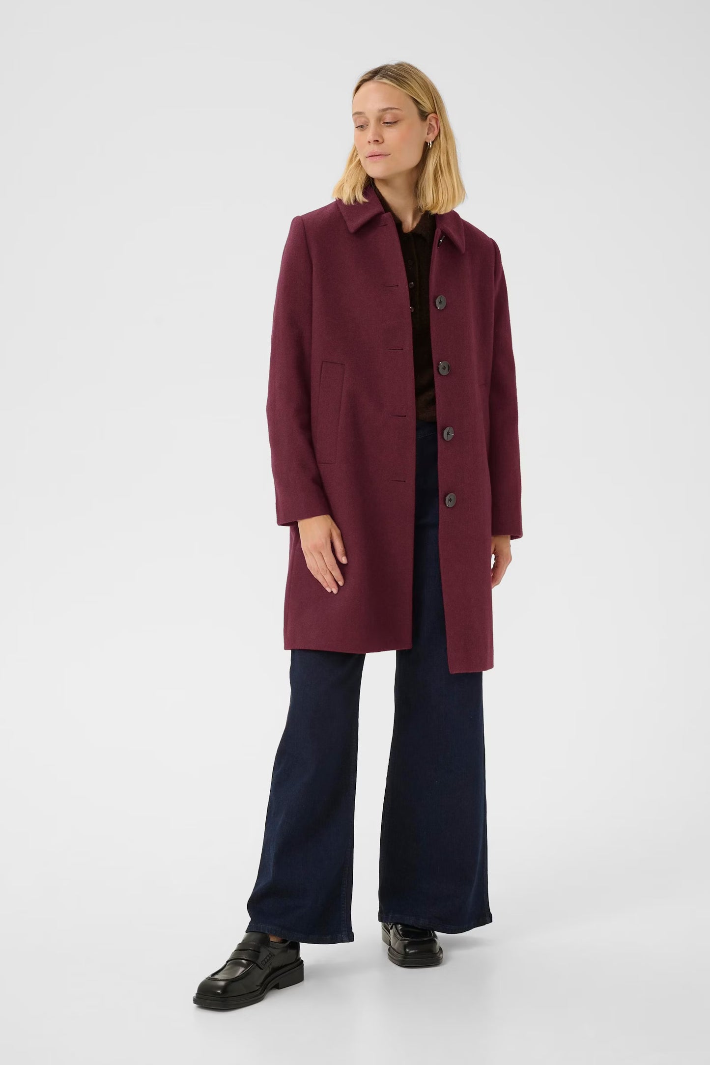 Kamillas Coat in Tawny Port Melange