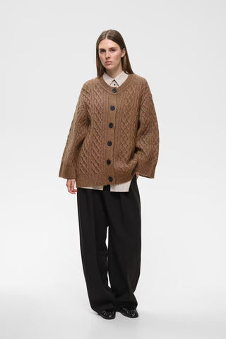 TaieIW Cardigan in Tobacco Brown