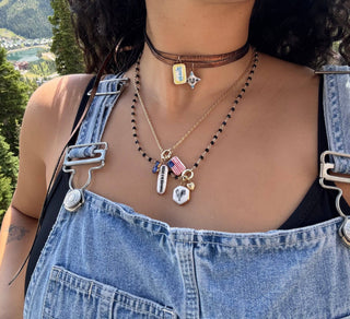 “Lucky” Yellow Rectangle Charm