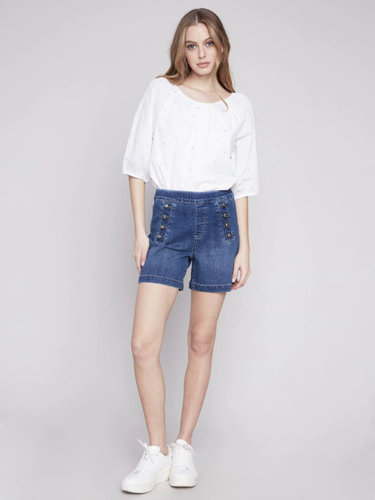 Shorts With button Placket on Front